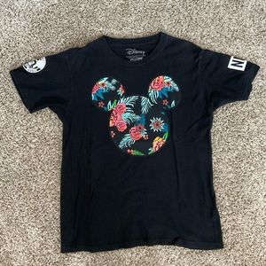 Floral Mickey Disney Collection by Neff Black Medium T-shirt